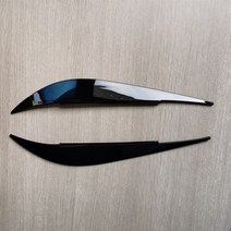 2pcs abs 광택 사악한 헤드 라이트 눈썹 bmw 4 시리즈 f32 f33 f36 m4 420d 420i 425d 430i 435i 440i 2013-2021 튜닝, 글로스 블랙