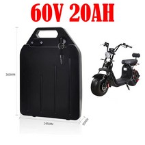 전동킥보드 성인 전기 킥보드 전기스쿠터 오리지널 60V 20ah 30ah 40ah 오토바이 방수 리튬 배터리 18650 셀 3001800W Citycoco 스쿠터 자전거에 사용, [01] Style A   60V20AH