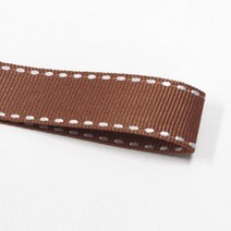 선물포장리본 꽃포장리본 골지 스티치 리본 (폭 5mm 길이90m)(폭 10mm/15mm 길이 45m), 28(갈색), 10mm