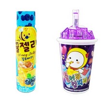 BN 짜먹는 꿀젤리 블루베리맛 12개+불어라 컵피리 포도향 12개 신기한 젤리 맛있는 신맛 추천, 1, 본상품선택