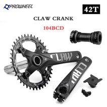 PROWHEEL-Mtb 크랭크 자전거 크랭크셋 통합 Hollowtech 2 Bcd 크라운 104 암 액세서리 구성 요소 스포츠 예비 부품, 170mm, PROWHEEL 1 set 42T
