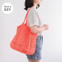 야나 [DIY패키지] 올리오 비치 그물백 뜨개질 DIY 패키지, 743 네온핑크
