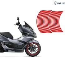 혼다 PCX125 2021-2022 휠스티커 림테이프 데칼스티커, 흰색