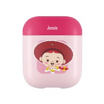 디즈니 정품 포켓 큐티 토이스토리 에어팟 2 3D 곡면전사 하드 무선충전 케이스, 큐티 토이스토리_제시, 1개