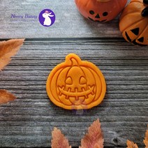 잭오랜턴 쿠키커터 02 / 할로윈 호박 / 호박 쿠키커터 / 할로윈 쿠키커터 / 홈 베이킹 / 커피 클레이 / 수제쿠키만들기, (C) 7.6 x 7.1 cm