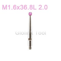 M2 나사 루비 3D 3 차원 게이지 미터 좌표 측정기 CMM 팁 레버 프로브 다이얼 테스트 표시기, 06 M.6x36.8L 2.0 RUBY