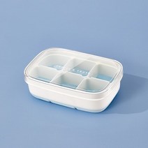 그리드아이스 디바이더 컨테이너 홈메이드 아이스크림 몰드 아이스트레이 헤어액세서리 가정의료용품 아이스박스쿨러 밀페용기얼음틀 미니아이스몰드 도시락보온가방 피크닉 도시락가방 야외, 하늘색