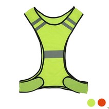 bofo 형광 안전조끼 작업조끼 런닝조끼 X반도 엑스반도 멜빵조끼 런닝조끼 라이딩조끼 반사띠 안전조끼4종, 런닝안전조끼(노랑)