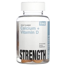T-RQ Adult Gummy Calcium Vitamin D Strawberry Orange Cherry 30 Gummies, One Color, One Size