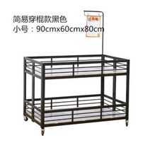 접이식 진열대 전시 의류 슈퍼마켓 각종 매장용 가판대 판매대 이동바퀴 적용, 90x60x80 블랙 가드레일개