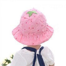 딸기 벙거지 아기모자42-50cm 300054 백일 아기 모자 돌 벙거지 쇼핑몰 귀달이 유아 여자