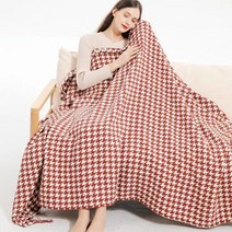 니트담요 캠핑이불 소파 모달 블랭킷 북유럽 여행 격자 무늬 침대 카키 throw rug with tassels vintage thin summer air condition