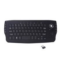 2.4G 트랙볼 무선 키보드 멀티미디어 기능 에어 마우스 키패드 Android TV PC 용 범용 홈 오피스 키보드, CHINA, black