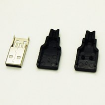 미니 usb 커넥터 10Sets DIY USB A 남성 amp 여성 연결 관 회의 접합기 잭 2.0 플라스틱 포탄 Dia.3.2mm 를 가진 납땜 마개 소켓, [02] Male 10sets, [01] 10Sets DIY