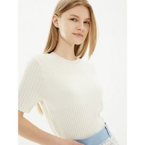 (백화점 정품) CC콜렉트 블로킹 반팔 니트C232KSK133 229490
