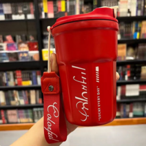 보보룸 스파클링 텀블러 400ml, 레드