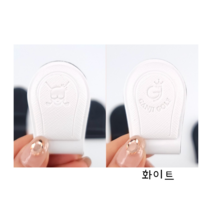 (구뜨샵)간지양면모자클립(가죽햇클립), 화이트