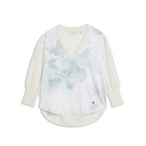 테드베이커 SIANO 프린트 브이넥 니트 탑 KE2SFCTGK015K99