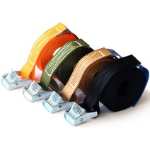 세이프라인 캠버클 자동바 화물 고정바 스트랩 깔깔이바 25mm x 1M, 블랙