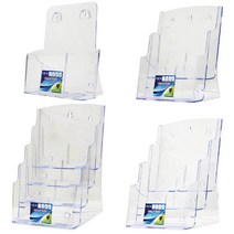 A4 브로슈어 거치대 1/2/3/4단 브로셔 리플렛 꽂이, 기본, 3단 (34146)