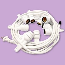 화이트 캠핑 줄조명 오징어등 파티라이트 스트링라이트 카페 인테리어 5M 6M 10M 16M 20M, 10M 7구, LED 8W(주광색포함)