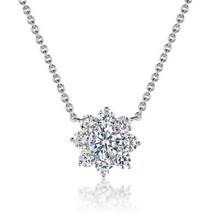 모이사나이트반지 테니스팔찌 귀걸이 목걸이 가드링 여성을위한 14K Moissanite 목걸이 1 CT D 컬러 VVS1