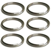 다이빙나이프 6PC 316 스테인레스 스틸 스쿠버 다이빙 스플릿 링 열쇠 고리 후크 루프, 02 6PC Round 30MM