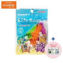 다산헬스팜 스카이덴트 키즈플로스 Y형 치실 30개입 어린이 10개+ 대나무마스크 1개 증정, 단품