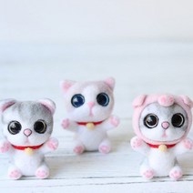 호쿠호니 양모인형만들기세트 곰인형 강아지 고양이 공예 동물 니들, [on]36.치와와레드