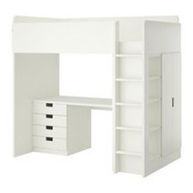 이케아 STUVA 수납벙커침대+책상 싱글 화이트/화이트, 본상품선택