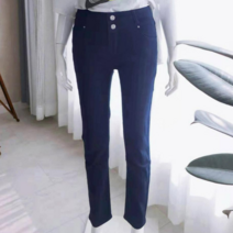 이노뱅크 n.1033 투버튼 진청 일자 스키니진 INO395B