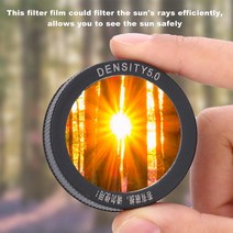 카메라 렌즈 필터 50mm 전문 천체 망원경 대물 렌즈 필름 캡 태양 필터 5.0 카메라 액세서리 Gazer LT70, Black, 01 Black