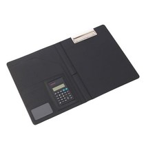 계산기 클립보드 인조가죽 결재판 BLACK 서류판