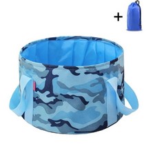 Golone 15L 접이식 발 세면대 휴대용 내구성 캠핑 물통 접이식 여행 여행용 세면대 운반 가방 포함, 파란