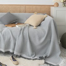 SKANDSALO 쇼파 패드 6인용 천커버 가죽갈이 돌쇼파 매트 천갈이, waffle 그레이_180 x 230cm