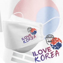 3D입체형 모델명 dki_6 인쇄마스크 아이러브코리아 대한민국 태극기 모델명 KF94 3D입체형 25매