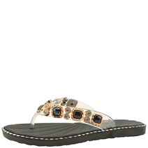 비즈 보석 큐빅 투명 플립플랍 슬리퍼