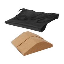 코르크 스쿼트 웨지 블록 스쿼트 램프 경량 내구성 요가 액세서리 필라테스 용 요가 벽돌 피트니스 체육관 균형, 부대를 가진 2개 조각