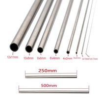 스텐주름관 1/3/5/10pcs 304 스테인리스 둥근 모세관 250mm 500mm 긴 똑 바른 관 4x 3mm/6x 4mm/8x 6mm/10x 8mm/10x 9mm/12x11mm, [21] 12x11x500mm 1pcs