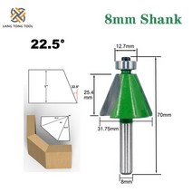 LANG TONG TOOL 1 Pc 8mm 생크 챔퍼 라우터 비트 목재 용 22.5 도 밀링 커터 Woodorking 공작 기계 LT072, 01 8mm Shank X 22.5