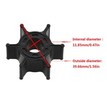 마린 야마하 아웃보드 2 스트로크 6HP 8HP 6G1-44352-00 시에라용 워터 펌프 임펠러-18-3066 보트 엔진 부, 검은색