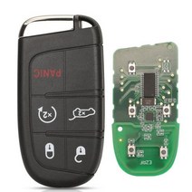 Jingyuqin 애프터 마켓 스마트 원격 키 433mhz 4A Keyless for Jeep Renegade Compass CCUV Trailhawk SIP22 M3N408213, for Renegade+5 Buttons