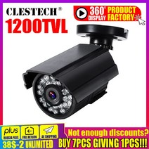 CCTV 1200TVL HD 미니 Cctv 카메라 야외 방수 IP66 IR 나이트 비전 컬러 아날로그 모니터링 보안 브래킷, 02 1200 tvl_02 NTSC_03 6mm