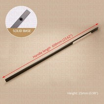 서랍장 손잡이 엔틱 수입 가구 붙박이장 중문 문고리 naierdi 아메리칸 노브 800mm 1000mm 롱 매트 블랙 골드 하드웨어 옷장 캐비닛 도어핸들, 검은색 길이 600mm