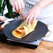 이퍼피 가정용 주방 코팅팬 팬케이크 전병 크레페 팬 철판, 1세트, 05 37cm 팬