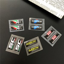 Motorcycle Reflective Exhaust Pipe 3D Stickers For Yoshimura SC TERMIGNONI Arrow AR Emblem Decals Ra, [02] 2 pcs