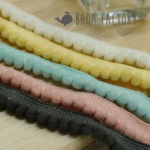 바다팩토리 롤리팝 미니 폼폼 레이스 방울 장식 5컬러, 2.옐로우, 1개