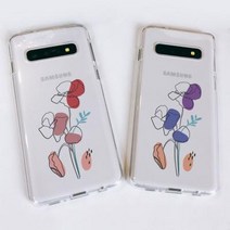 갤럭시S10/S10+/S10E drawing flower 소프트젤리케이스 갤럭시S8:레드, 1개
