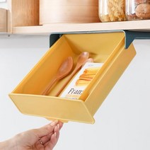 붙이는 접착식 슬라이드 수납함 사무용 화장대 선반, (md)접착식슬라이드수납장