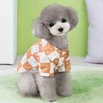 작은 강아지 셔츠 봄가을 여름 애완 동물 체크무늬 카디건 옷 고양이 디자이너 코트 푸들 치와와 말티즈, XS, brown